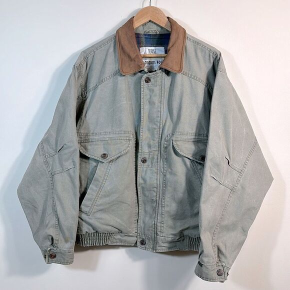 London Fog Other - London Fog Towne Barn Chore Plaid Bomber Work Farmer Jacket Coat Men Size Large